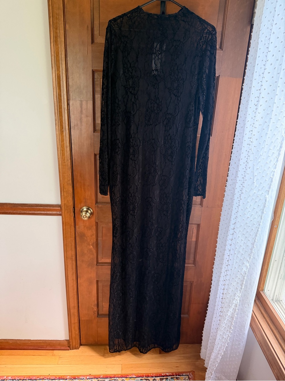 Good American Lace Maxi Dress in Black - Picture 2 of 5